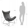 Дизайнерское кресло IMOLA Loft чёрный - 4